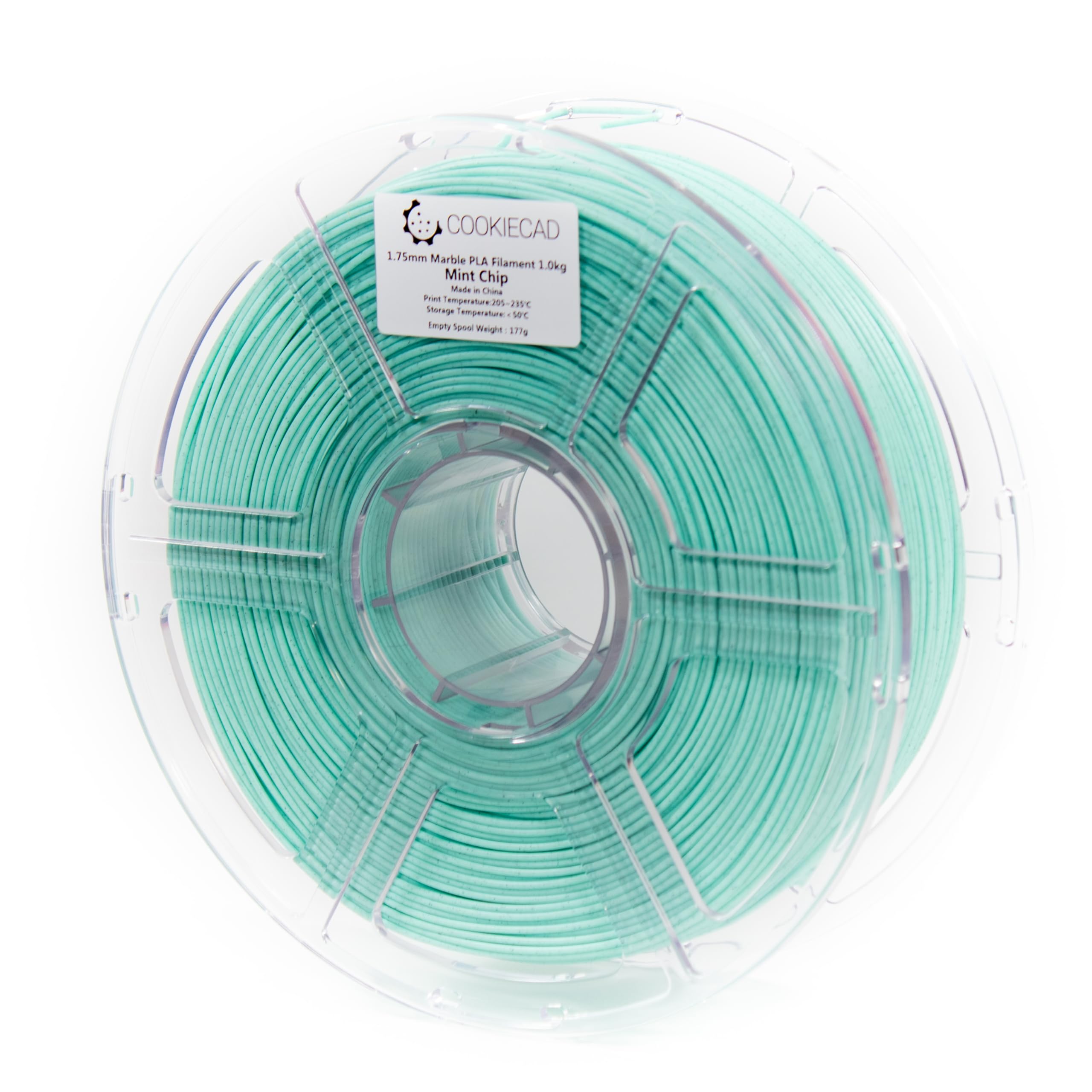 Premium 1.75mm Marble Pastel PLA Filament 1kg Spool - Mint Chip Color for 3D Printing | Perfect for DIY Crafts, Home Decor & Prototyping Projects