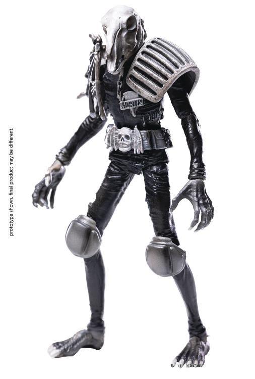 1/18 HIYA 4inch Action Figure - Exquisite Mini Series Judge Dredd Judge Mortis (Black & White) Collectible Model for Display, Gift & Comic Book Scenes