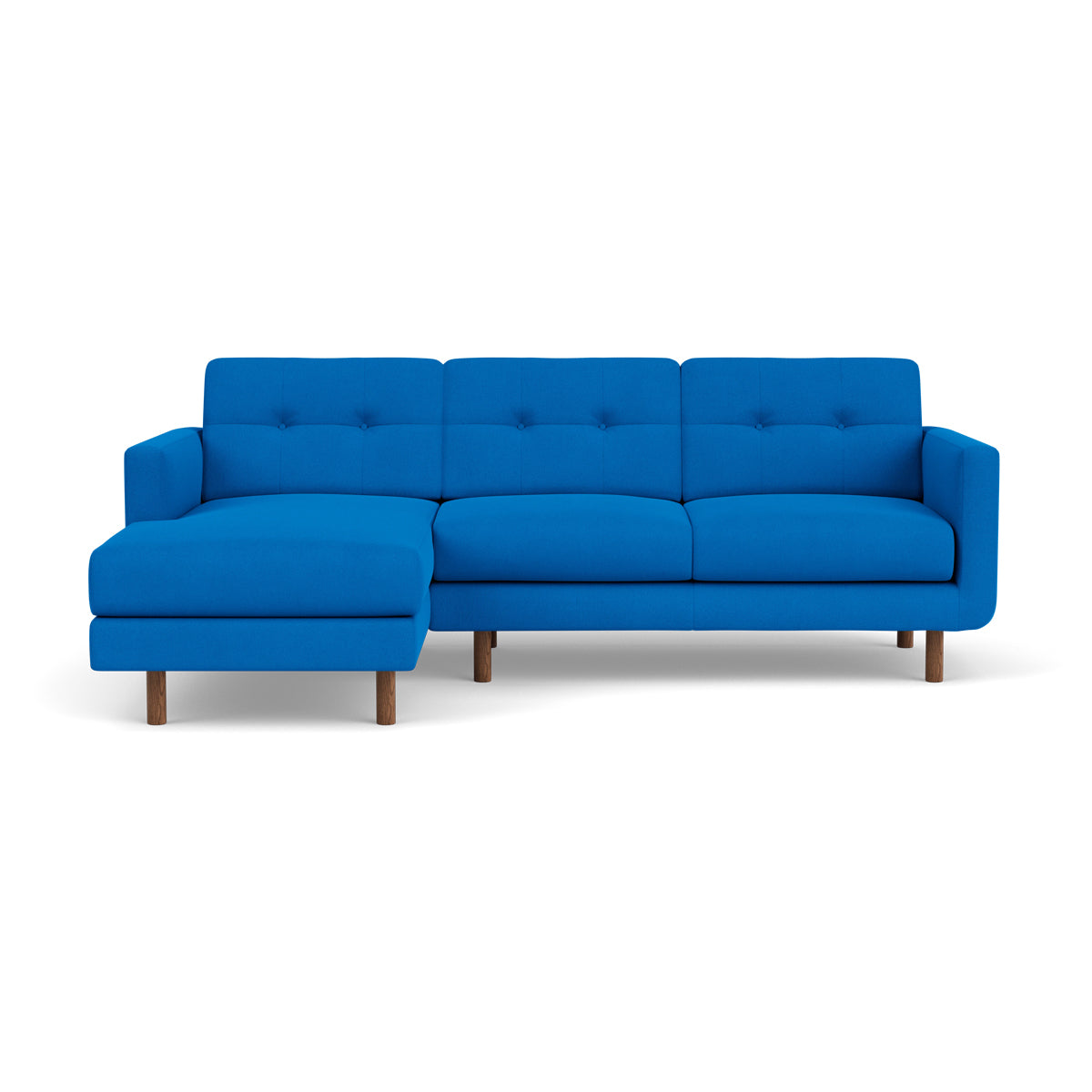 Conrad Fabric Left Chaise Sofa - Modern L-Shaped Sectional Couch with Reversible Chaise Lounge for Living Room, Apartment & Home Theater Comfortable Seating