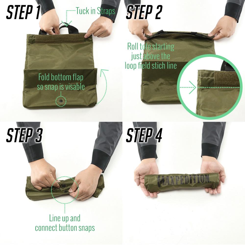 Maxpedition Roll Up Tote - Durable Waterproof Foldable Carryall Bag for Travel, Camping & Outdoor Adventures | Perfect for Hiking, Gym & Daily Use