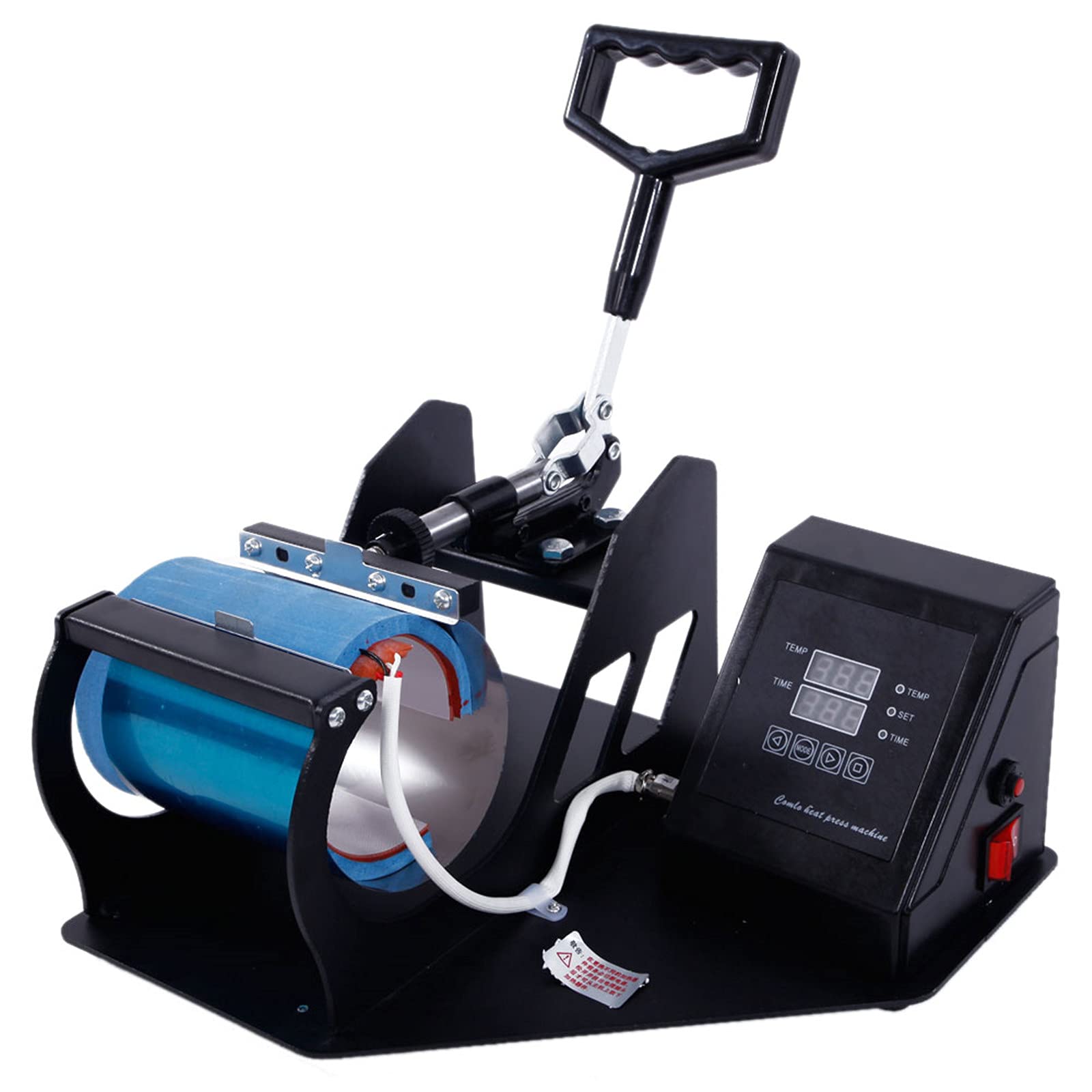 Durable Sublimation Heat Press Machine for Coffee Mugs - 110V US Plug, Black | Perfect for Custom Tumbler, Ceramic & Metal Cup Designs - DIY Craft & Small Business Use