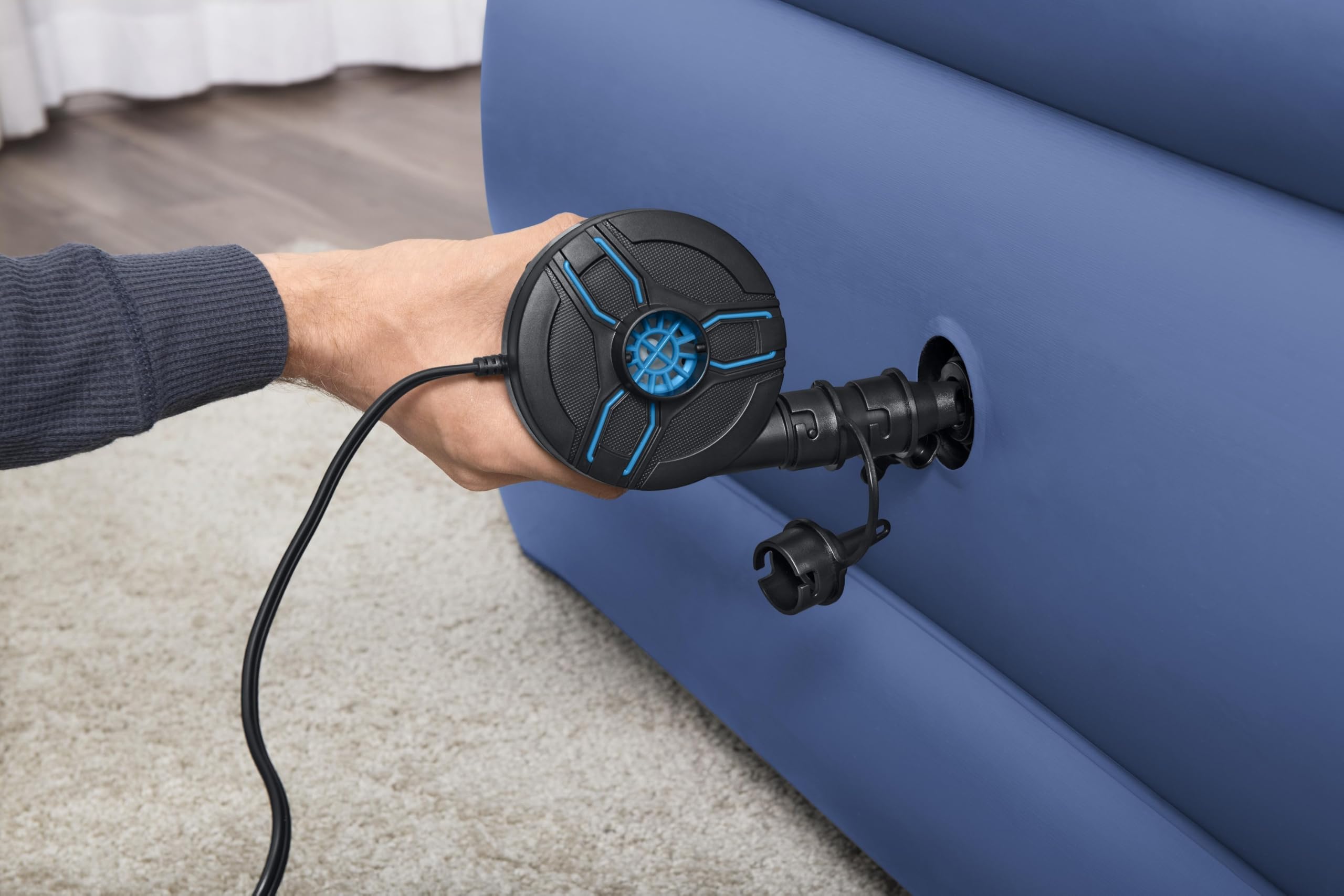 Bestway PowerTouch AC Electric Air Pump - Fast Inflator for Pools, Air Mattresses & Inflatables | Portable High-Pressure Pump for Home, Camping & Travel Use