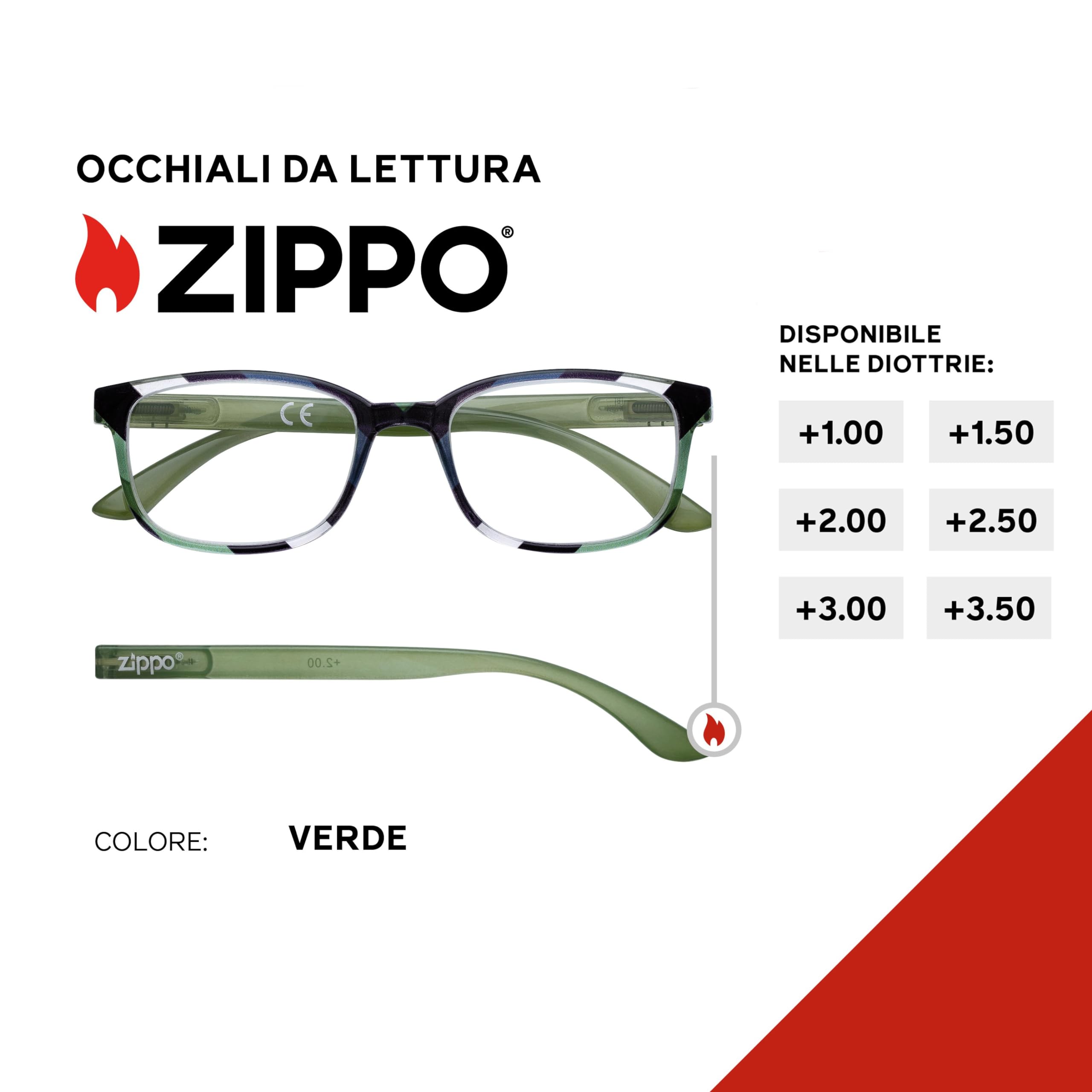 Zippo Reading Glasses with Soft Line Frame - Lightweight & Stylish Reading Eyewear for Men & Women - Perfect for Reading, Working & Daily Use