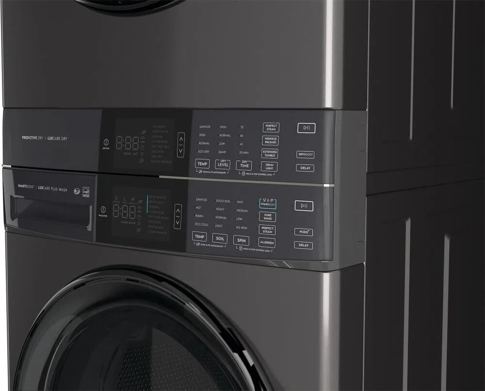 Electrolux ELTG7600AT 4.5 Cu. Ft. Front Load Washer & Gas Dryer Combo with SmartBoost & LuxCare Dry Technology in Titanium - Perfect for Laundry Rooms & Smart Homes