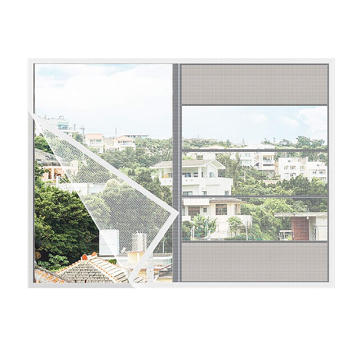 ECYC Removable Self-Installing Window Screen Mesh - Breathable DIY Home Window Screen Curtain for Doors & Windows - Perfect for Bedroom, Living Room, and Patio Bug Protection
