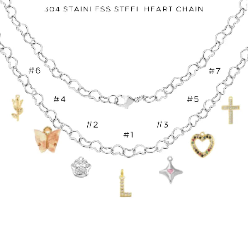 Charm Necklace with Assorted Charms - Elegant Layering Jewelry for Women | Perfect for Everyday Wear, Gifts & Special Occasions | $52.00