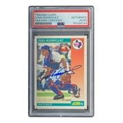 Ivan Rodriguez Autographed 1992 Score #700 Texas Rangers Rookie Card - PSA/DNA Certified - Perfect for Baseball Memorabilia Collectors & Sports Fans Display