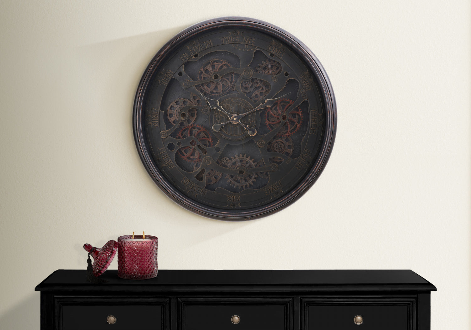Chorus Clock - Stylish Black Wall Clock for Home & Office Decor | Perfect for Living Room, Bedroom, Kitchen