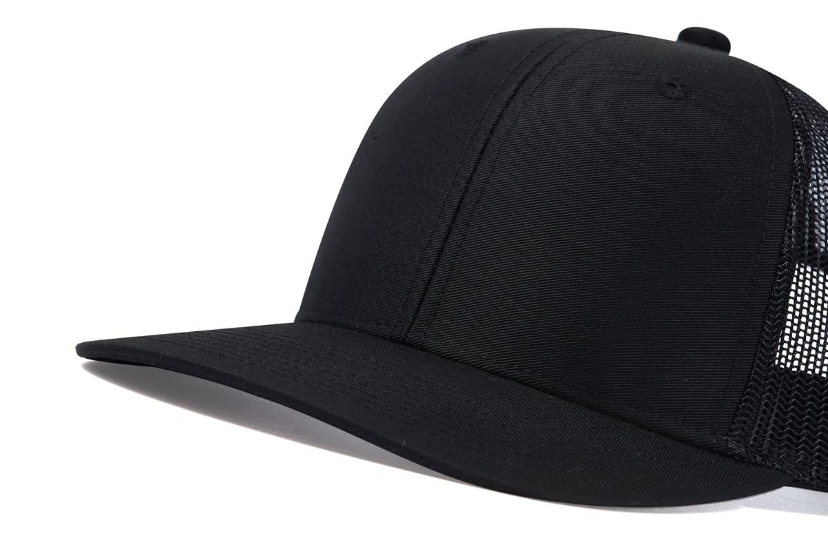 Quanhaigou Trucker Hat - Breathable Mesh Snapback Baseball Cap for Men & Women - Adjustable Unisex Outdoor Hat for Hiking, Running, and Casual Wear