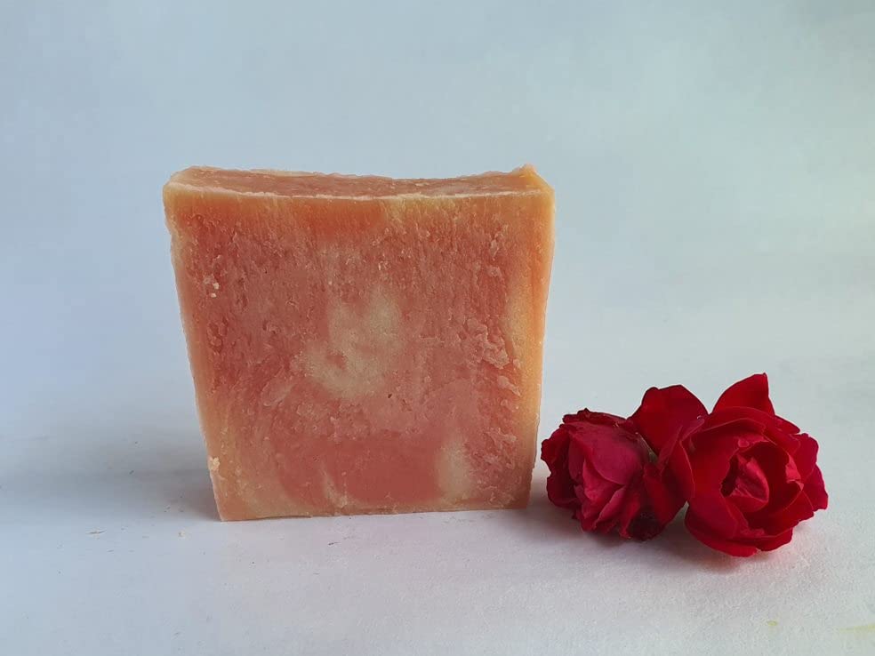 Natural Goat Milk & Rose Bathing Bar - 100g Pack | Moisturizing & Luxurious Skin Care for Dry & Sensitive Skin | Perfect for Spa, Gift & Daily Use