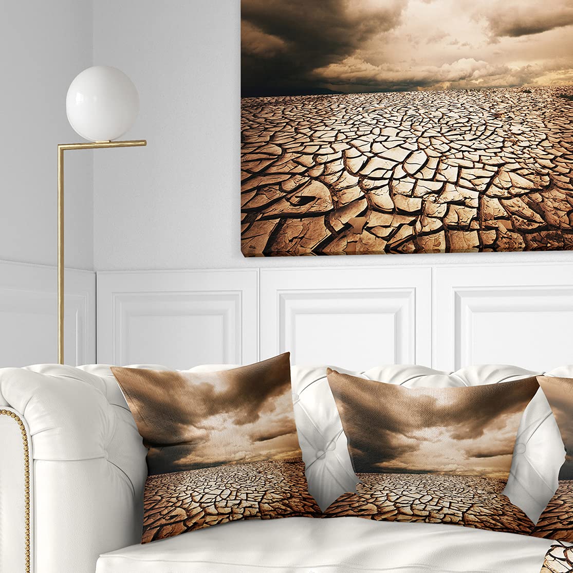 DesignQ CU12820 18x18 Inch Soft Brown Pillow Cushion - Perfect for Sofa, Bed, Living Room & Home Decor