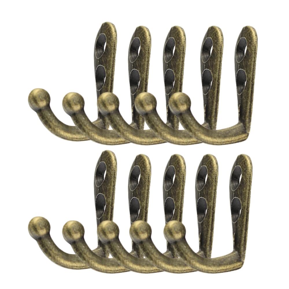 10/20Pcs Wall Mounted Hooks - Heavy Duty Coat Hanger for Robes, Hats, Keys & Home Organization - Includes 40 Screws (10PCS, Black) - Perfect for Entryway, Bathroom, Bedroom & Closet Storage
