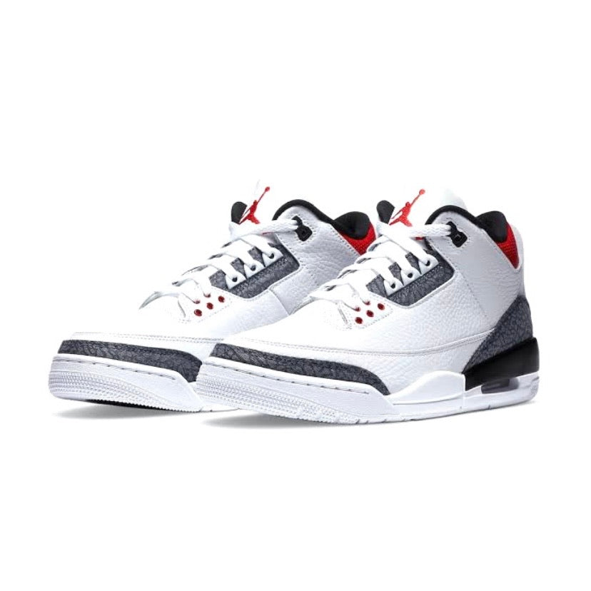 Air Jordan 3 Retro SE Fire Red Denim Sneakers (2020) - Men's Basketball Shoes for Casual Wear & Street Fashion