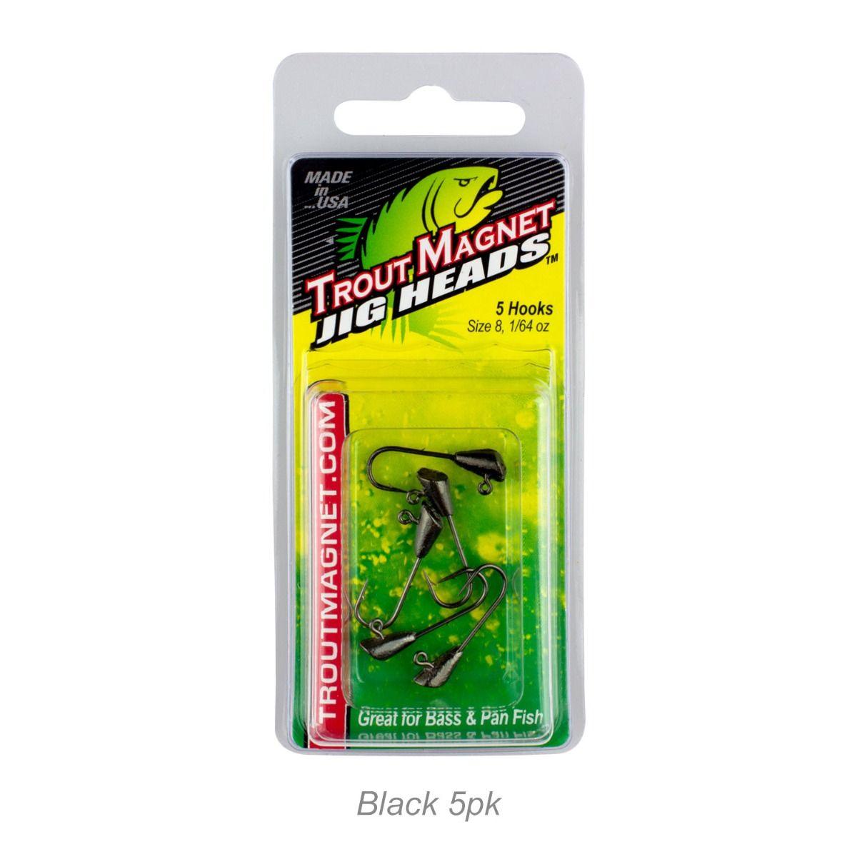 Leland Lures Trout Magnet Jig Heads 1/64oz 5 Pack - Premium Fishing Lures for Trout, Panfish & Bass - Perfect for Freshwater Fishing, Ice Fishing & Stream Angling