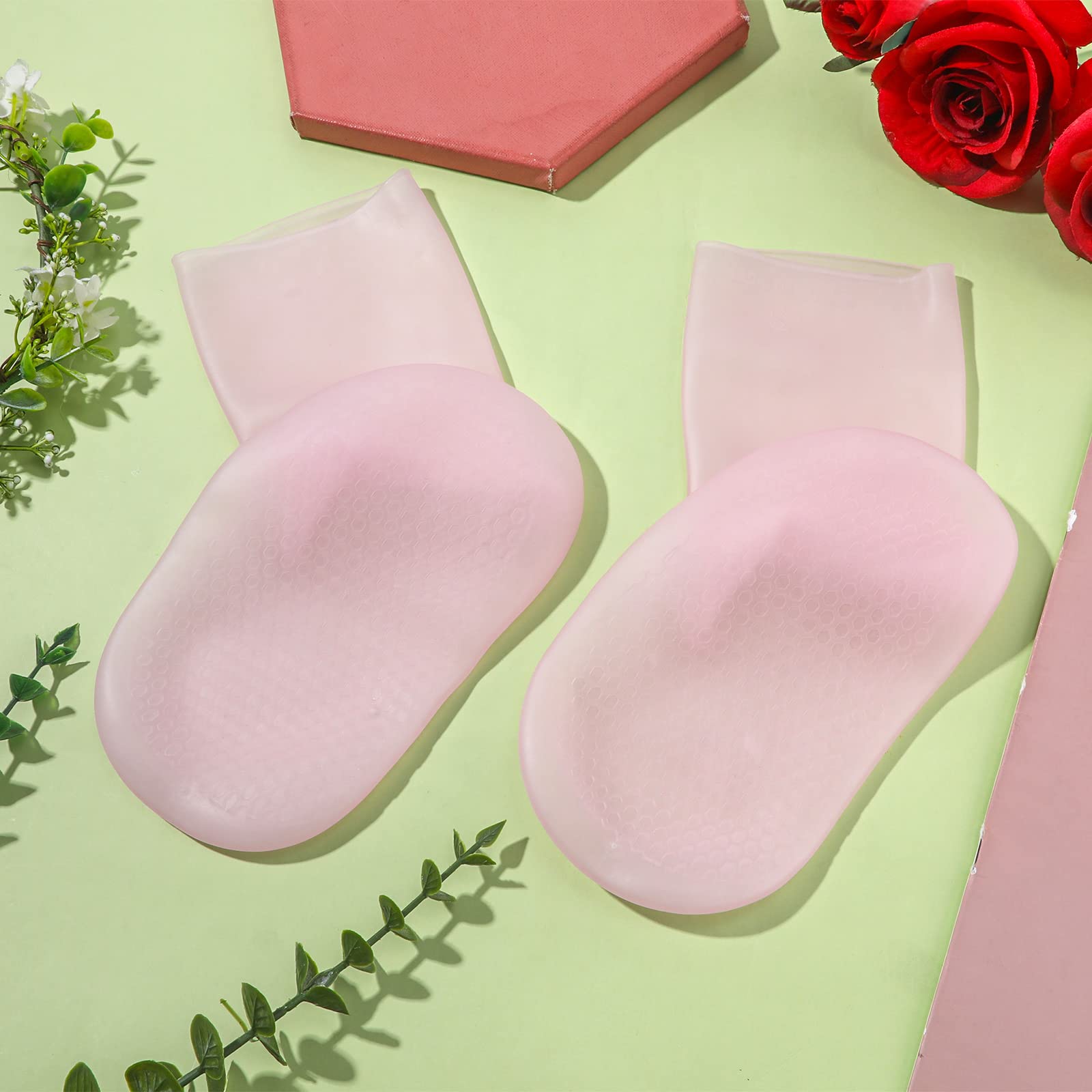 2pcs Moisturizing Gel Socks for Women - Soft Silicone Foot Care for Dry Skin & Cracked Heels - Home Spa & Night Treatment