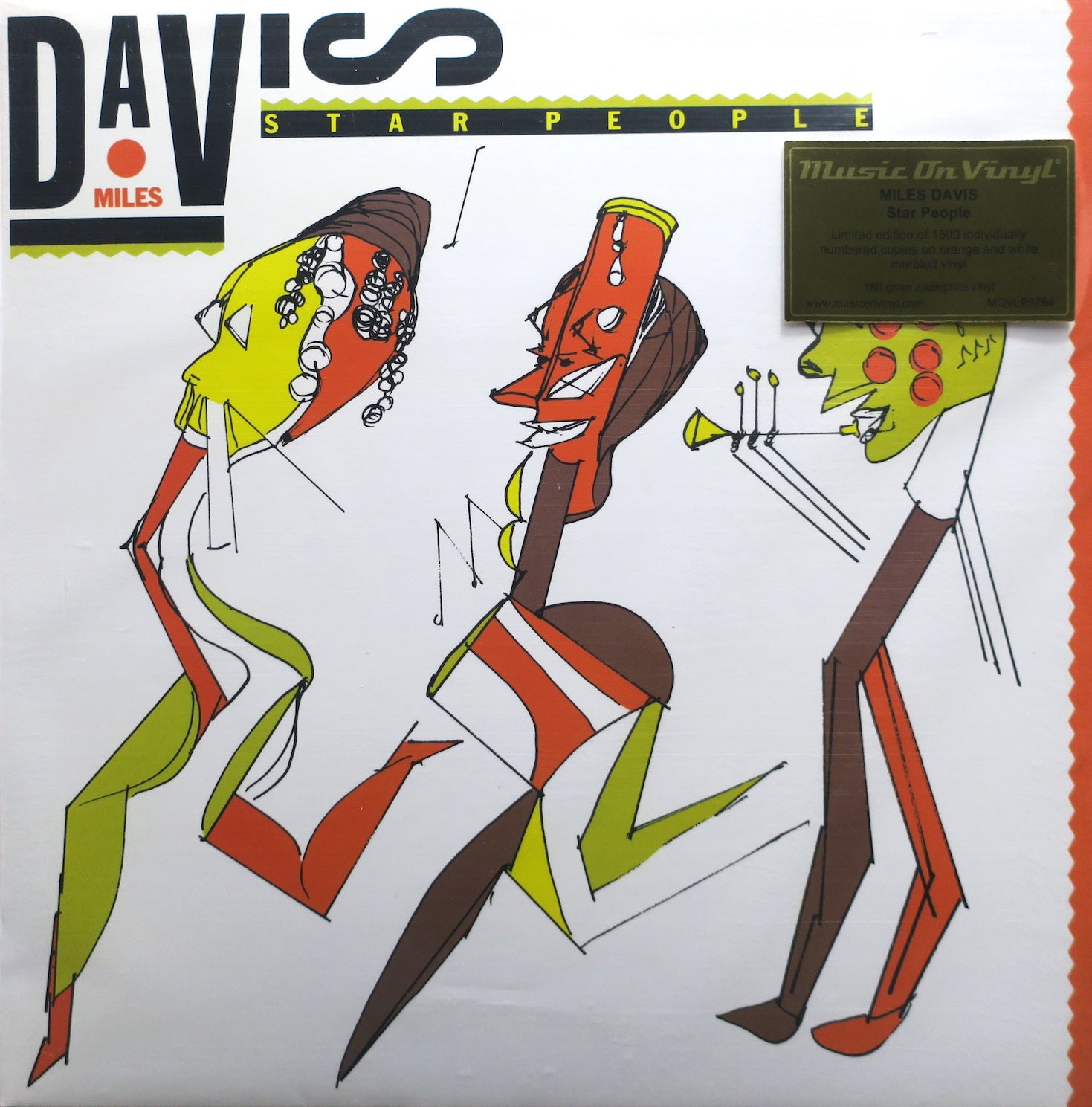 MILES DAVIS 'Star People' 180g Orange/White Vinyl LP Record - Jazz Collector's Edition for Audiophiles & Music Lovers - Perfect for Home Listening & Vinyl Collections