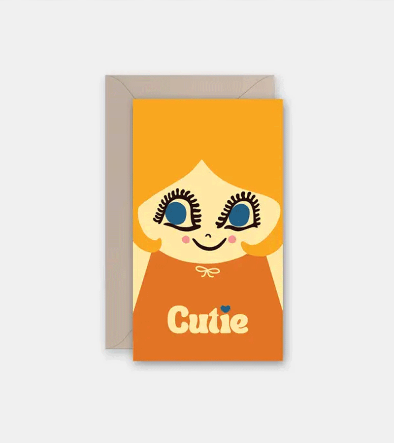 Rock Scissor Paper Cutie Doll Mini Greeting Cards - Perfect for Birthdays, Valentine's Day & Special Occasions