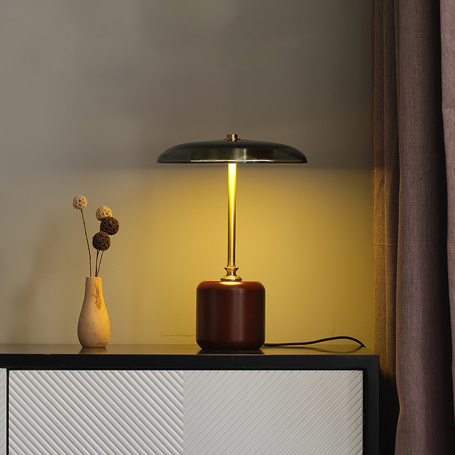Alaula Modern LED Table Lamp with USB Port - Adjustable Brightness for Bedroom, Living Room & Office Desk Lighting