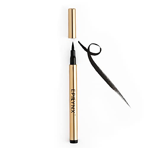 EPILYNX by Dr. Liia Waterproof Liquid Eyeliner - Long Lasting, Smudge Proof, Vegan & Cruelty Free | Precision Tip for Sharp Lines | 2mL Blackest Black | Perfect for Everyday Makeup, Night Out & Professional Looks