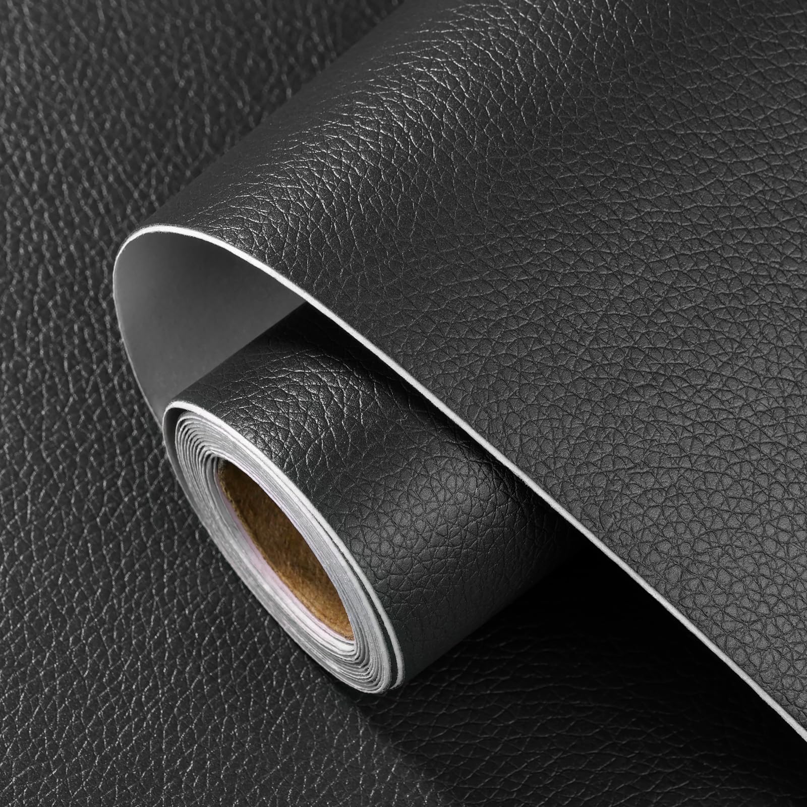 Large 15.7x40 Inch Self-Adhesive Leather Repair Patch Kit - Vinyl Repair Tape for Sofa, Car Seats, Chairs, Shoes, Bags & Damaged Furniture (Black) | DIY Leather Restoration for Home, Office & Vehicle Use
