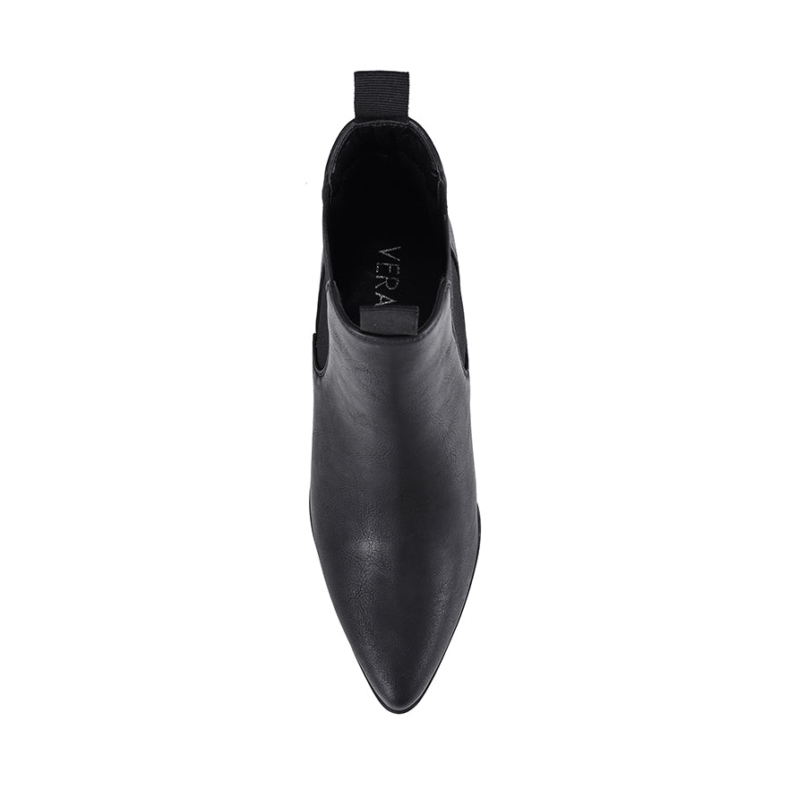 Stylish Black Filo Chelsea Ankle Boots for Women - Comfortable Softee Leather - Perfect for Casual Outfits, Office Wear & Fall Fashion