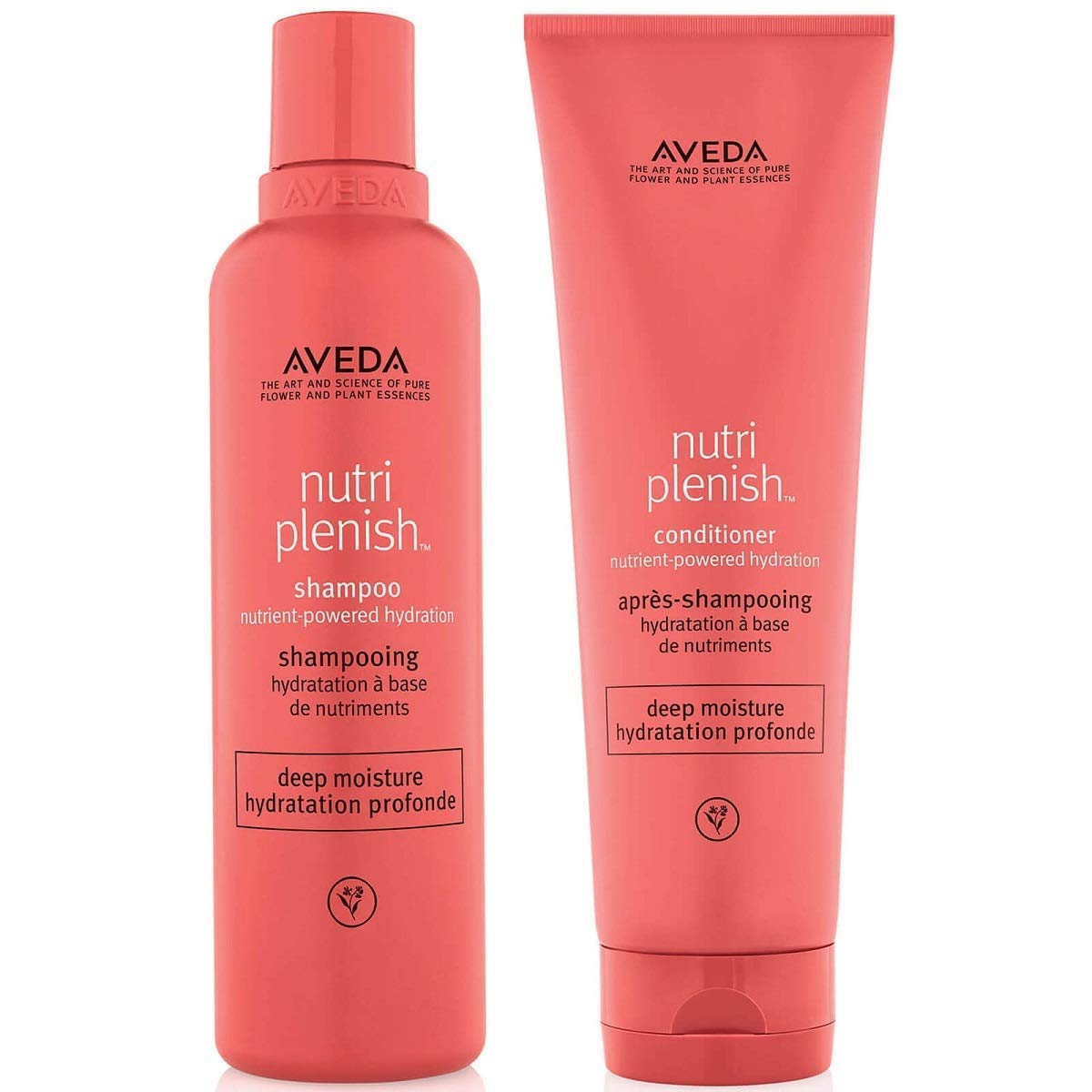 Aveda Nutriplenish Deep Moisture Shampoo & Conditioner Set - 8.5 oz Duo for Dry & Damaged Hair - Hydrating Hair Care for Daily Use at Home or Salon