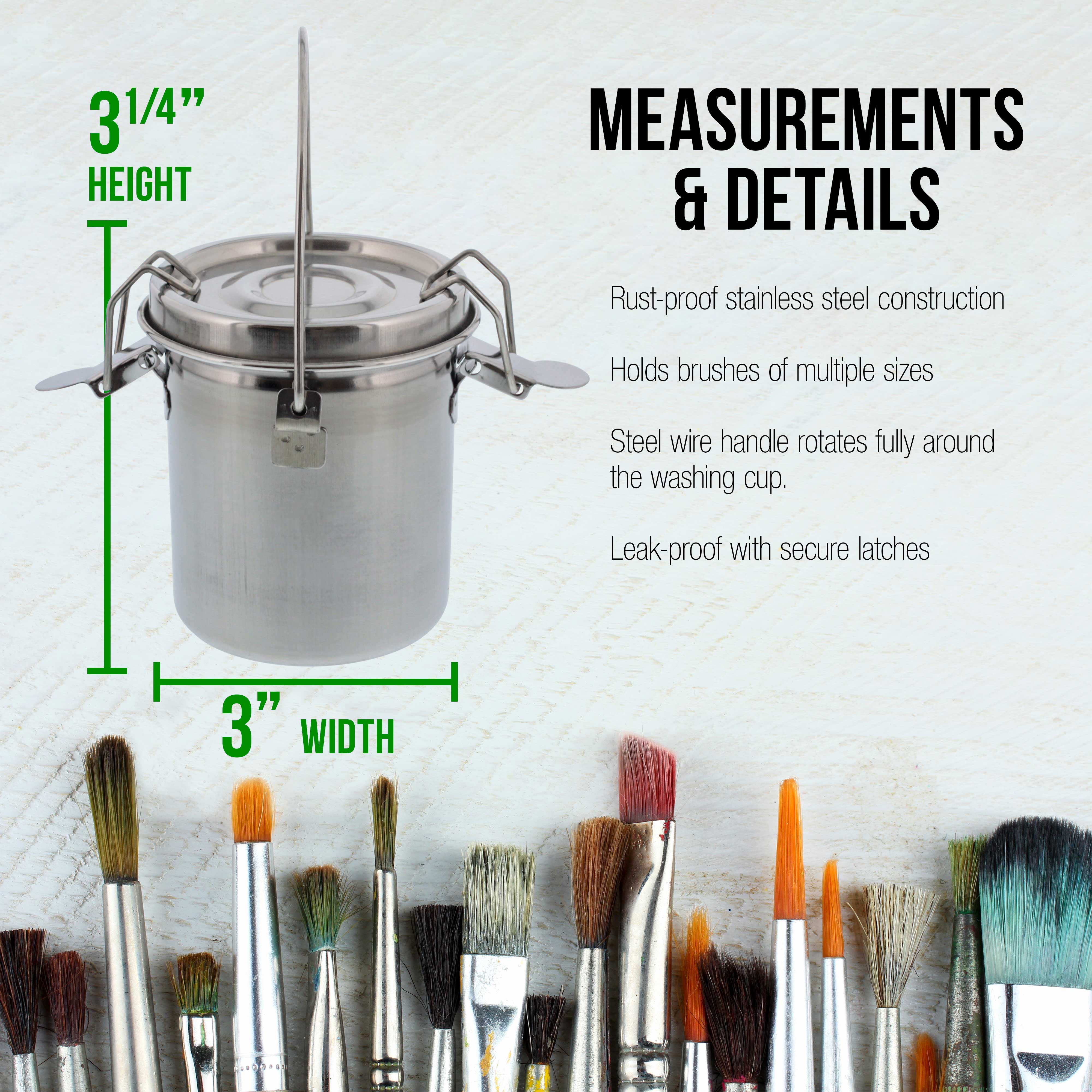 Premium Stainless Steel Deluxe Brush Cleaner - Heavy Duty Scrubber for Kitchen, Grill, BBQ & Camping Gear - Rustproof & Durable Cleaning Tool