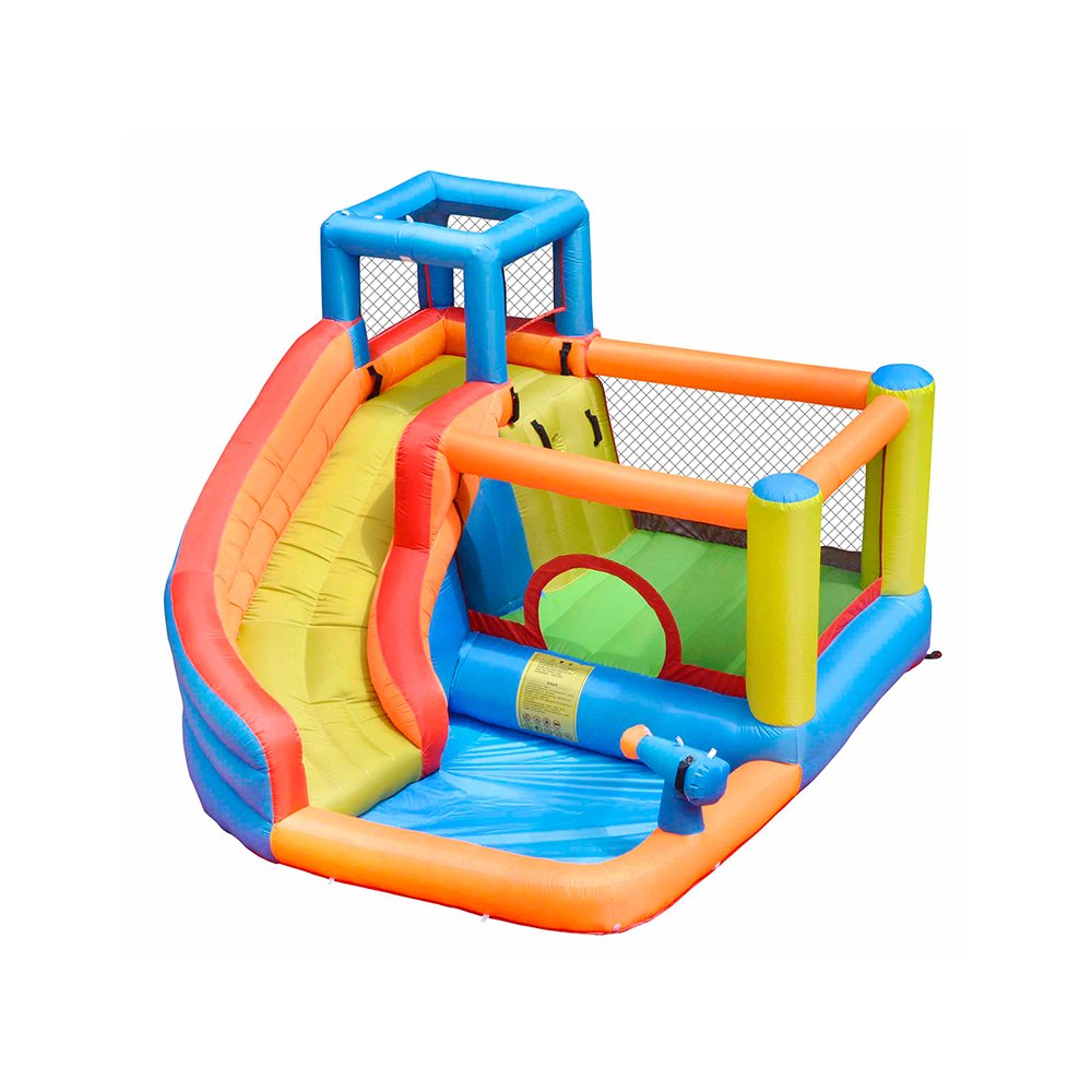Inflatable Bounce House with Water Slide - Kids Outdoor Playground Combo for Backyard, Birthday Parties & Summer Fun - Includes Air Blower