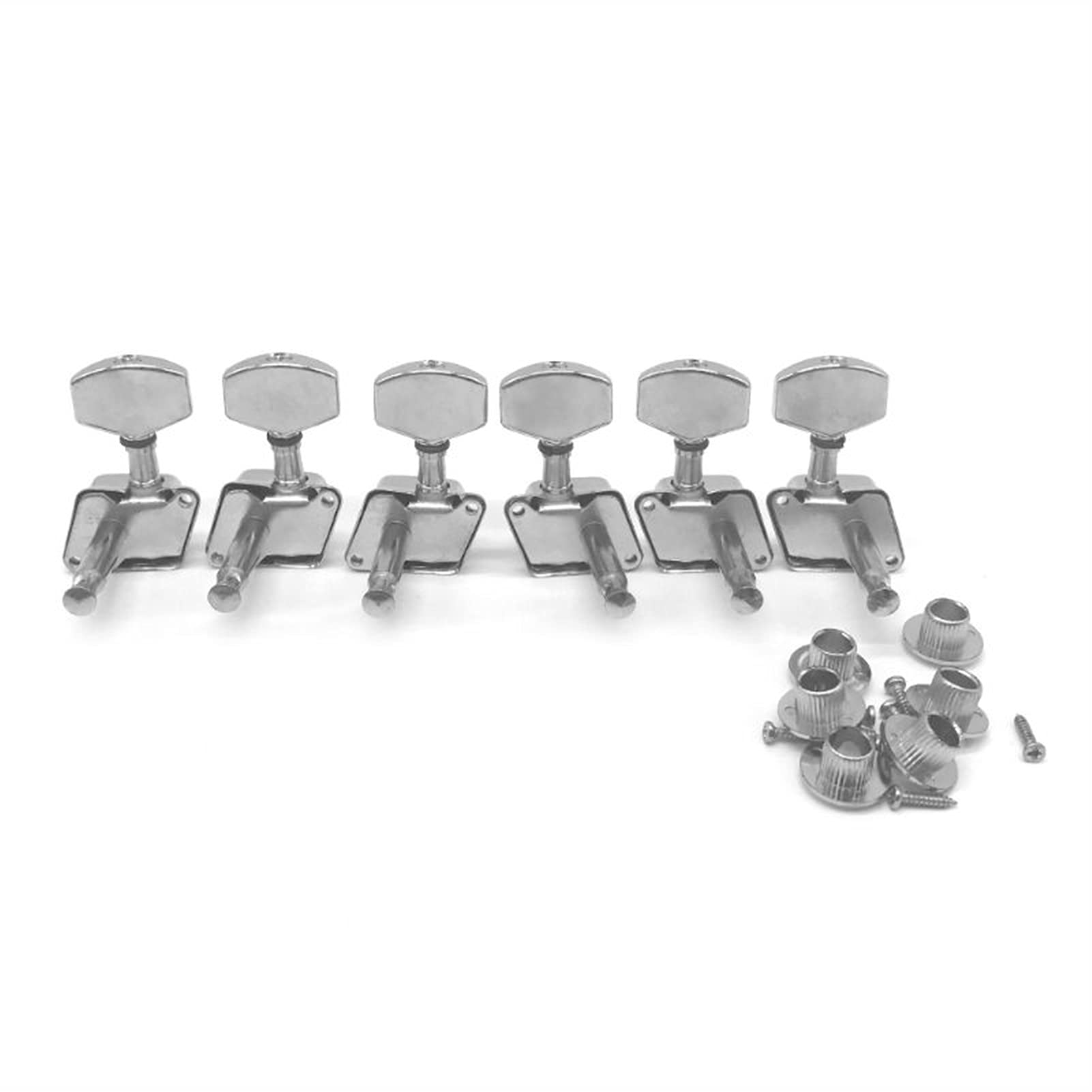 6-Piece Acoustic Guitar Machine Head Tuners - Left & Right Handed Guitar Tuning Pegs for Folk & Classical Guitars - Premium Replacement Tuners for Smooth String Tuning | Perfect for Guitar Maintenance & DIY Repairs