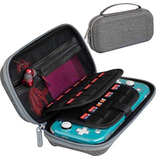 ButterFox Slim Protective Case for Nintendo Switch Lite - Holds 19 Games & 2 Micro SD Cards - Compact Storage for Switch Lite Accessories (Gray) - Perfect for Travel, Gaming On-The-Go & Organized Storage