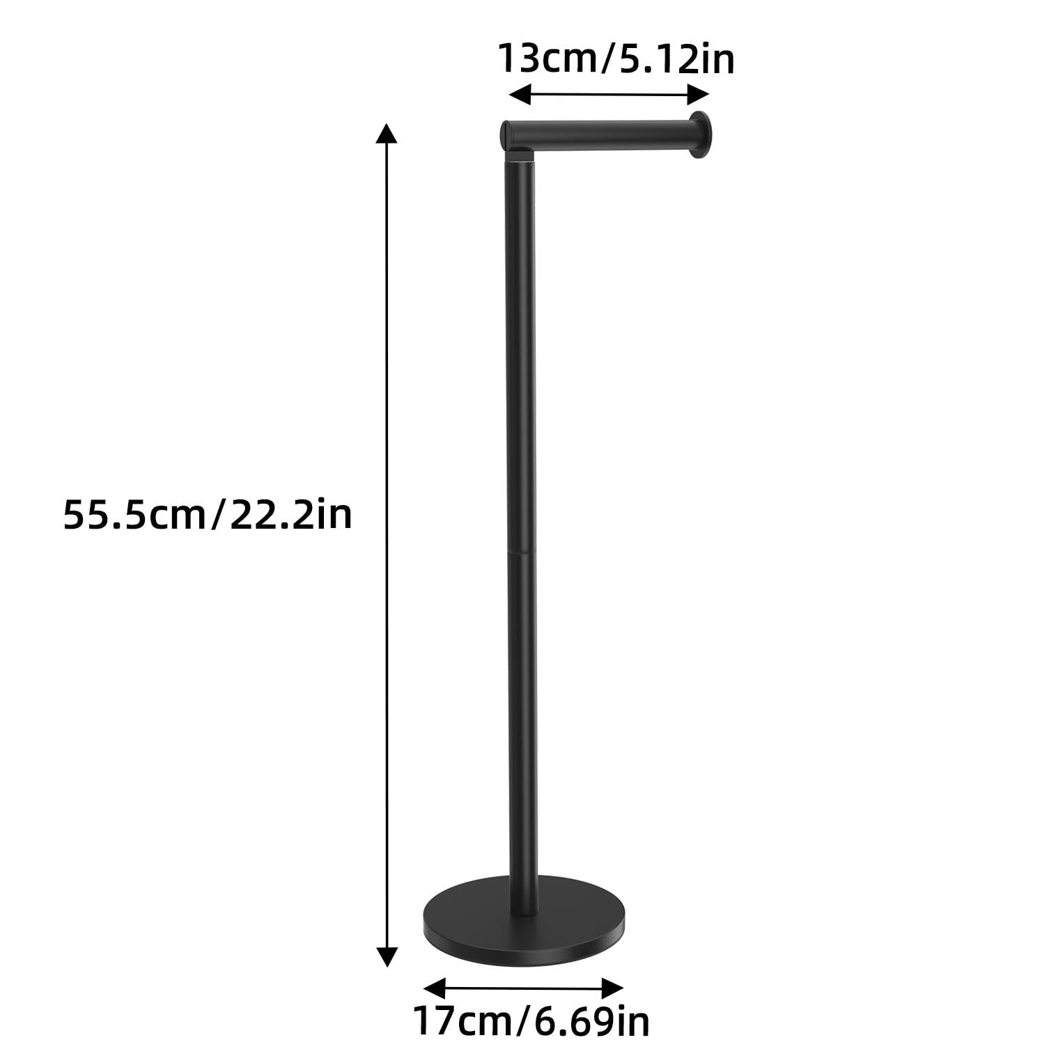 Stainless Steel Free Standing Toilet Paper Holder - Foldable Bathroom Tissue Roll Stand with Anti-Rust Base, Holds 5 Rolls - Perfect for Small Bathrooms, RVs & Guest Toilets