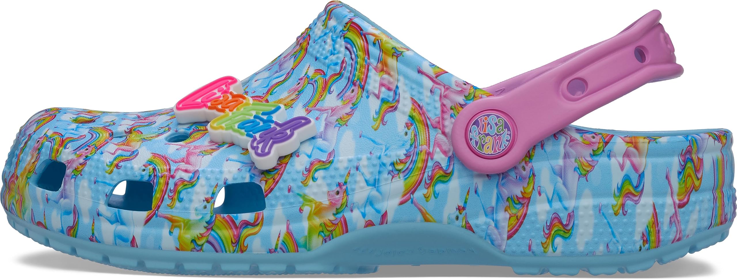 Crocs Unisex-Adult Classic Lisa Frank Clogs - Comfortable Slip-On Shoes for Women & Men - Perfect for Beach, Pool, Garden & Casual Wear