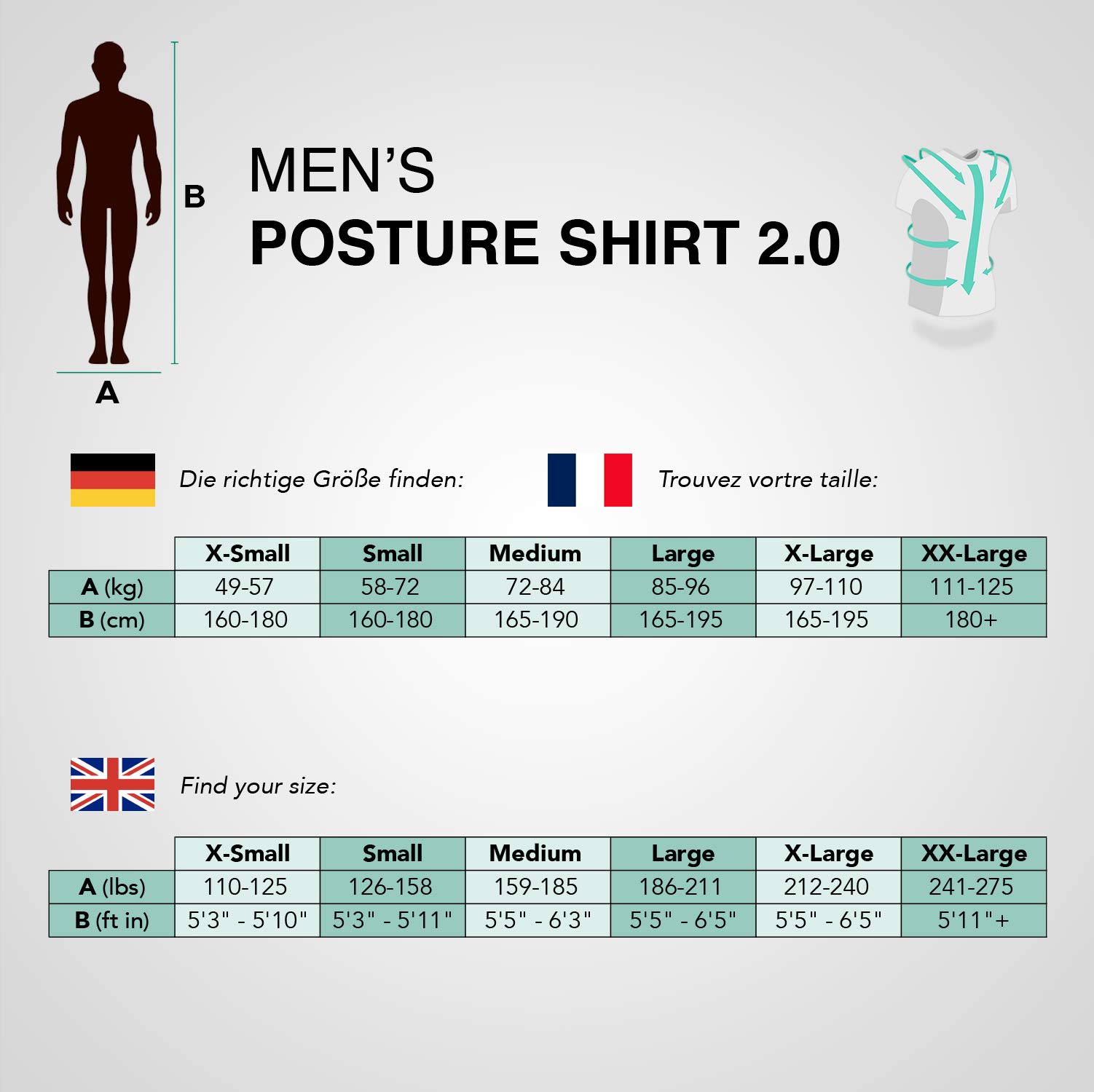 Men's Posture Corrector T-Shirt - Breathable Mesh Back Brace for Shoulder & Spine Alignment - Relieves Neck, Cervical & Lumbar Pain - Ideal for Office Work, Driving & Daily Activities