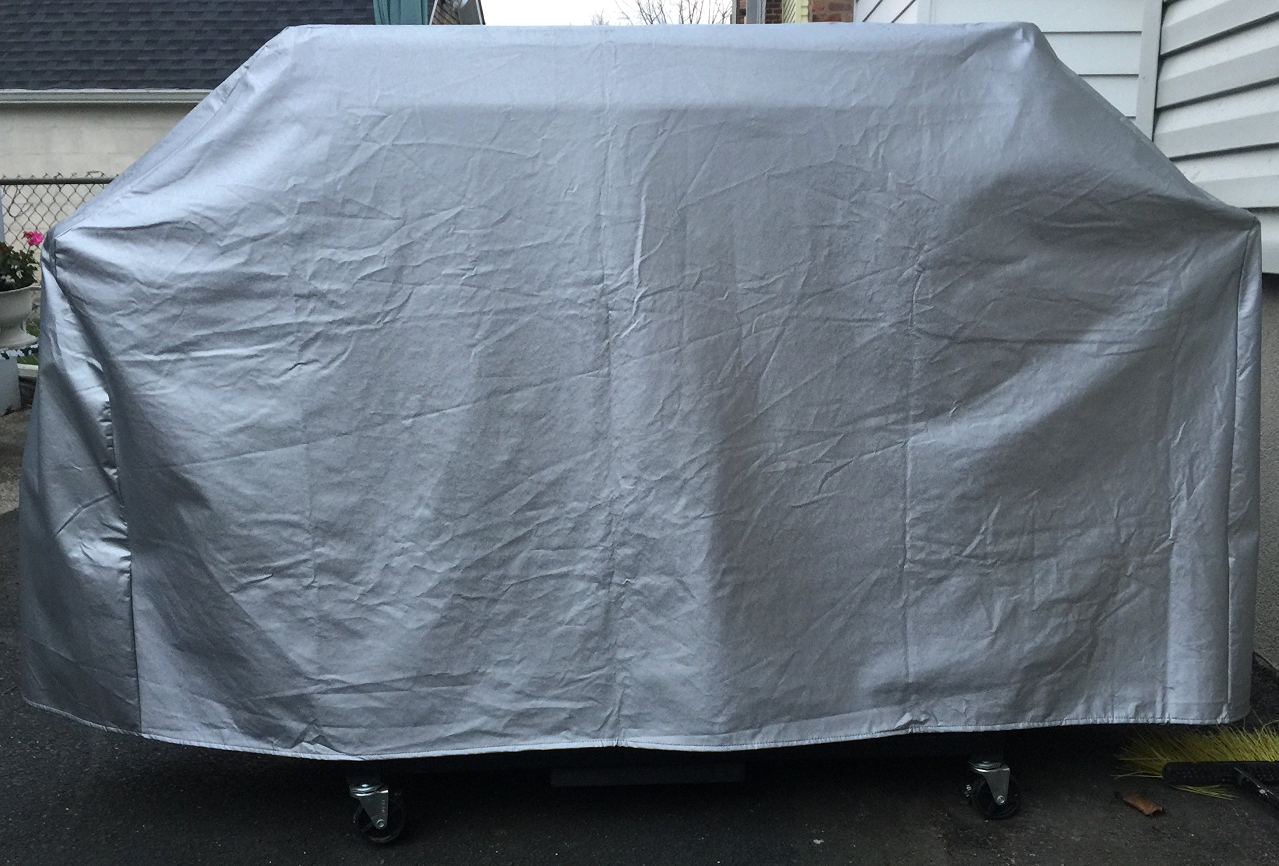 Comp Bind Technology Waterproof Grey Grill Cover for Char-Broil Commercial 3 Burner Model 463242516 - 51''W x 24''D x 48''H - Perfect for Outdoor BBQ and Patio Protection