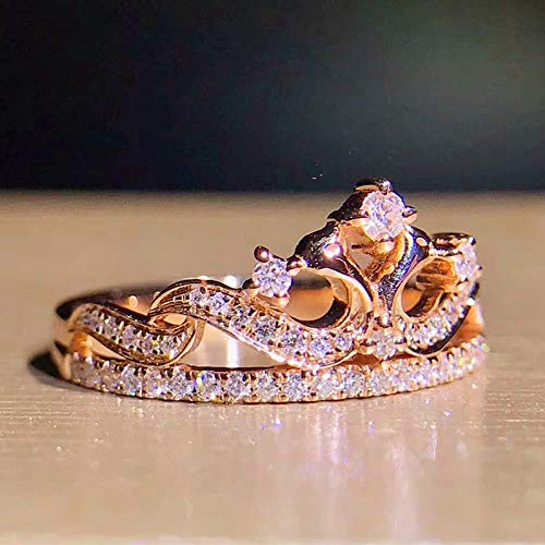 18K Solid Gold Diamond Tiara Ring - Elegant Crown Jewelry for Women | Anniversary, Birthday, Wedding, Valentine's & Christmas Gift | Available in All Sizes | Perfect for Bridal, Prom, Pageant & Special Occasions | Wholesale Options Available