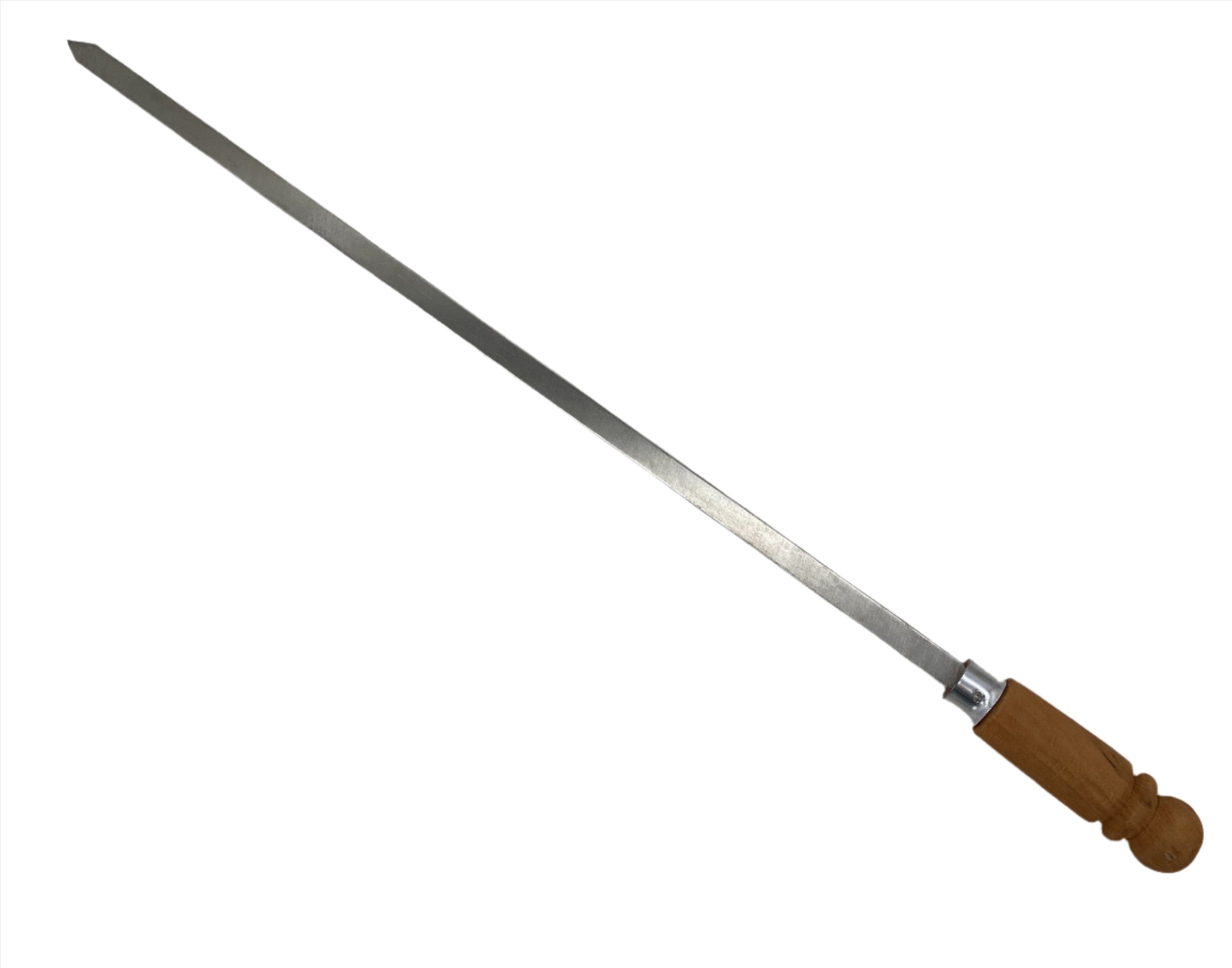 19x0.5 Inch Wooden Skewers with Handle - Perfect for BBQ, Grilling, Shish Kabobs, and Party Appetizers