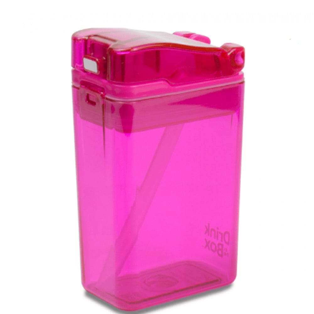 Drink in the Box Small GEN3 Reusable Water Bottle - Leakproof & BPA Free - Pink Hydration for Gym, Hiking & Office Use