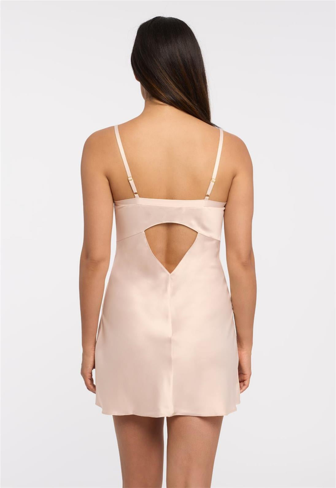 Elegant Champagne Chemise Nightgown - Soft & Comfortable Lingerie for Women - Perfect for Romantic Evenings & Special Occasions