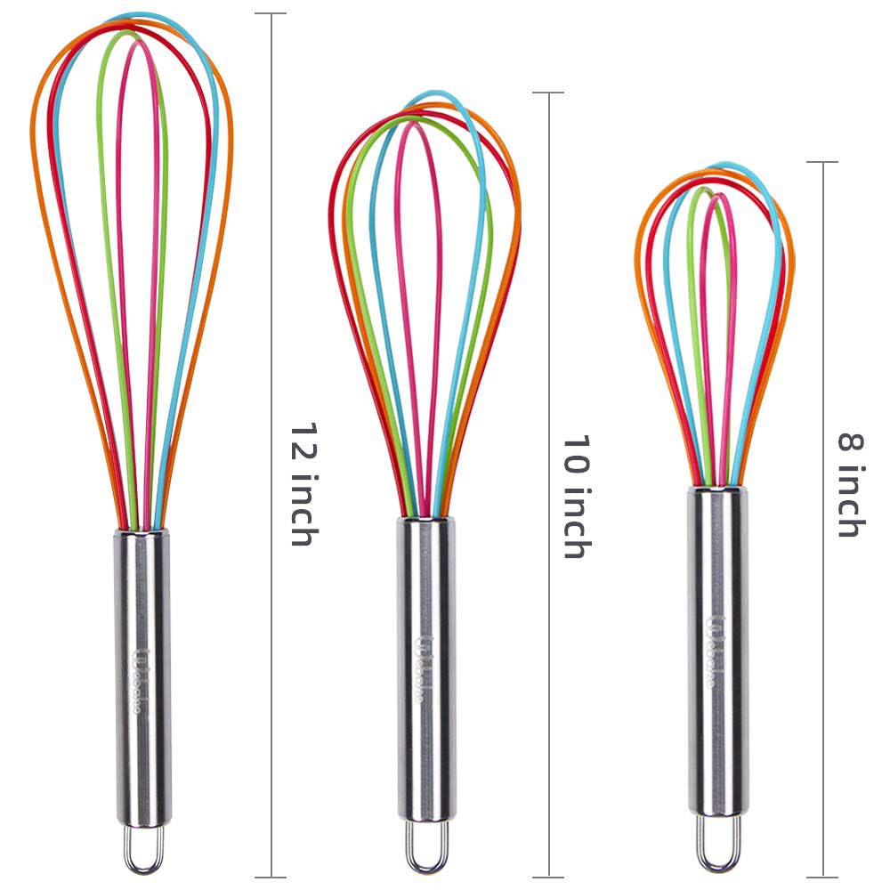 Webake 4-Piece Silicone Whisk Set - 8