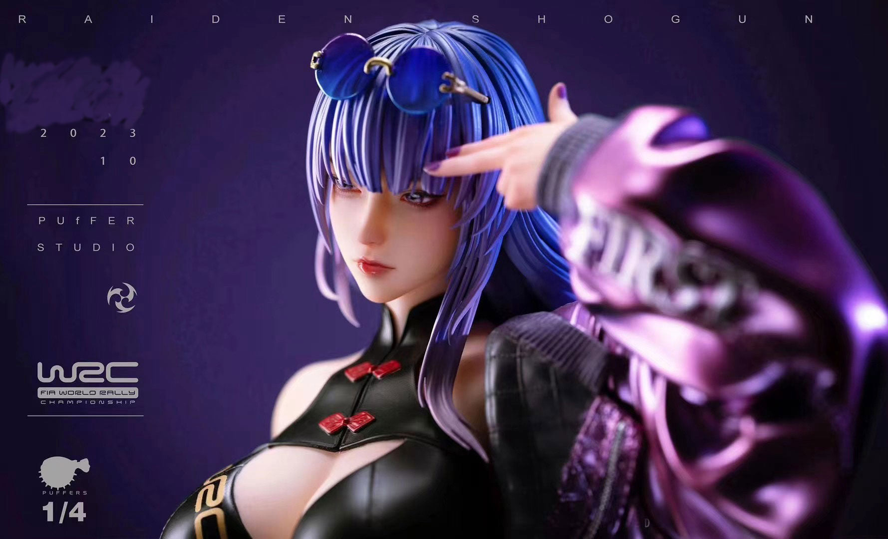 Race Queen Raiden Shogun Cosplay Costume - Anime Genshin Impact Puffer Studio Outfit for Conventions & Cosplay Events