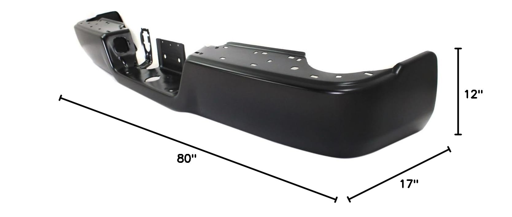 Primered Rear Bumper Face Bar for 2009-2018 Dodge RAM 1500 Without Park or Dual Exhaust - CH1102369 | Durable Auto Replacement Part for Off-Road & Daily Driving