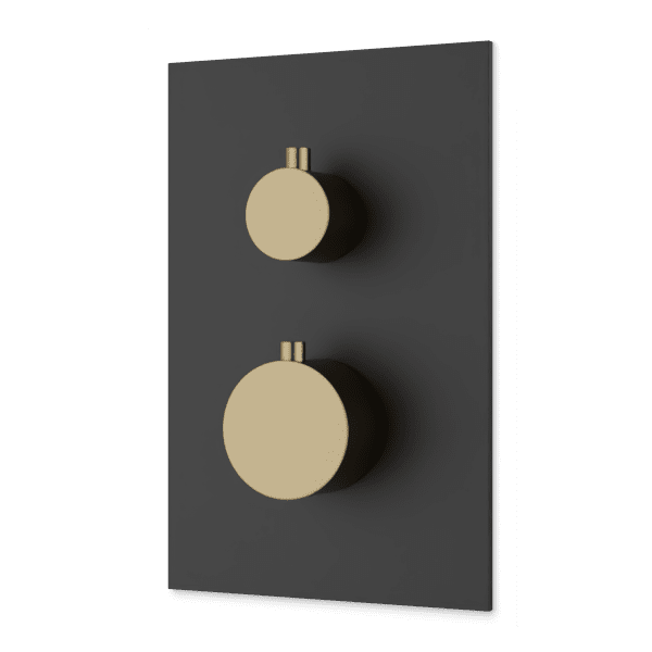 Square & Round Thermostatic Shower Valve Trim Kit with 3-Way Diverter and Off Position - Perfect for Bathroom Renovation, Modern Home Upgrade & Water Temperature Control