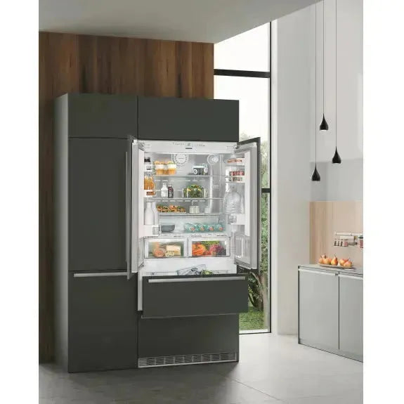 Liebherr 480L French Door Built-In Refrigerator - Energy Efficient Stainless Steel Smart Fridge for Modern Kitchen & Open Concept Living Spaces