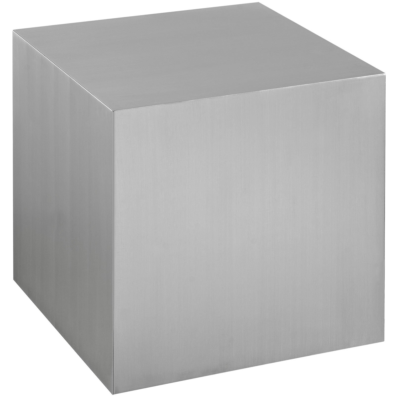 Modway Cast Contemporary Modern Cube Stainless Steel Side Table - Stylish End Table for Living Room, Bedroom & Office - Durable Metal Accent Table for Home Decor