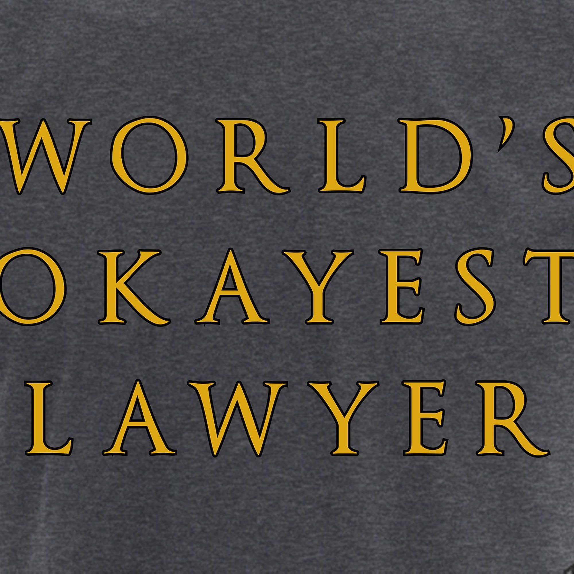 World's Okayest Lawyer Men's Charcoal Pajama Pants - Funny Novelty Sleepwear for Attorneys & Law Students - Perfect for Lounging, Gifts & Law Office Parties