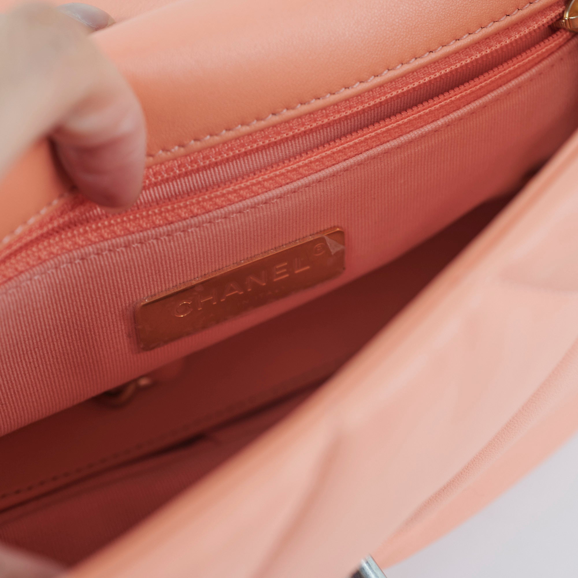 Chanel Small 19 Coral Microchip Handbag - Luxury Designer Crossbody Bag for Women | Perfect for Parties, Date Nights & Special Occasions