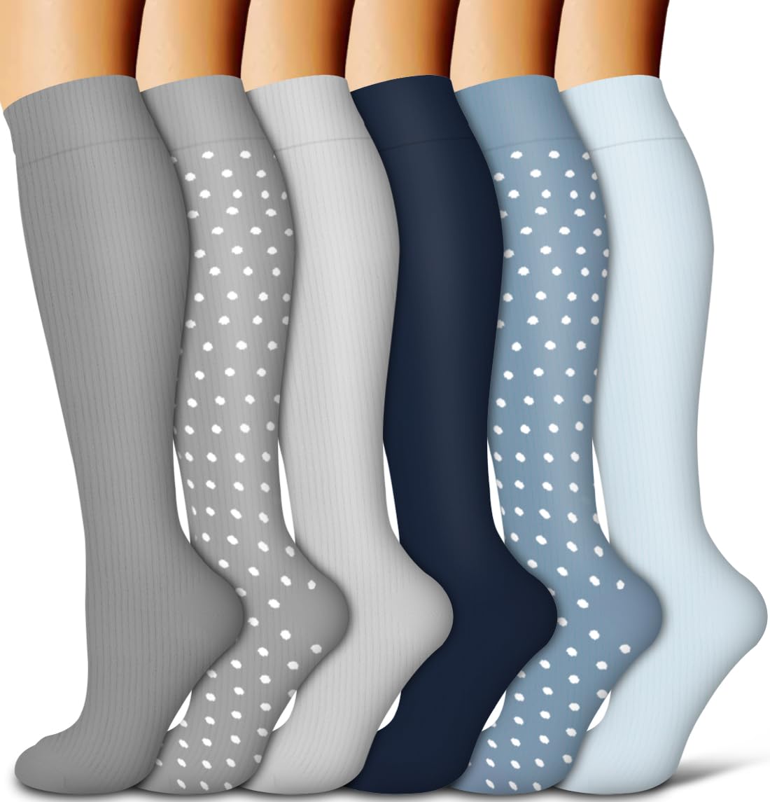 COOLOVER Compression Socks for Women & Men - 15-20 mmHg Graduated Support Socks for Running, Nursing, Travel & Recovery - Improve Blood Circulation & Reduce Swelling - Perfect for Athletes, Nurses & Frequent Flyers