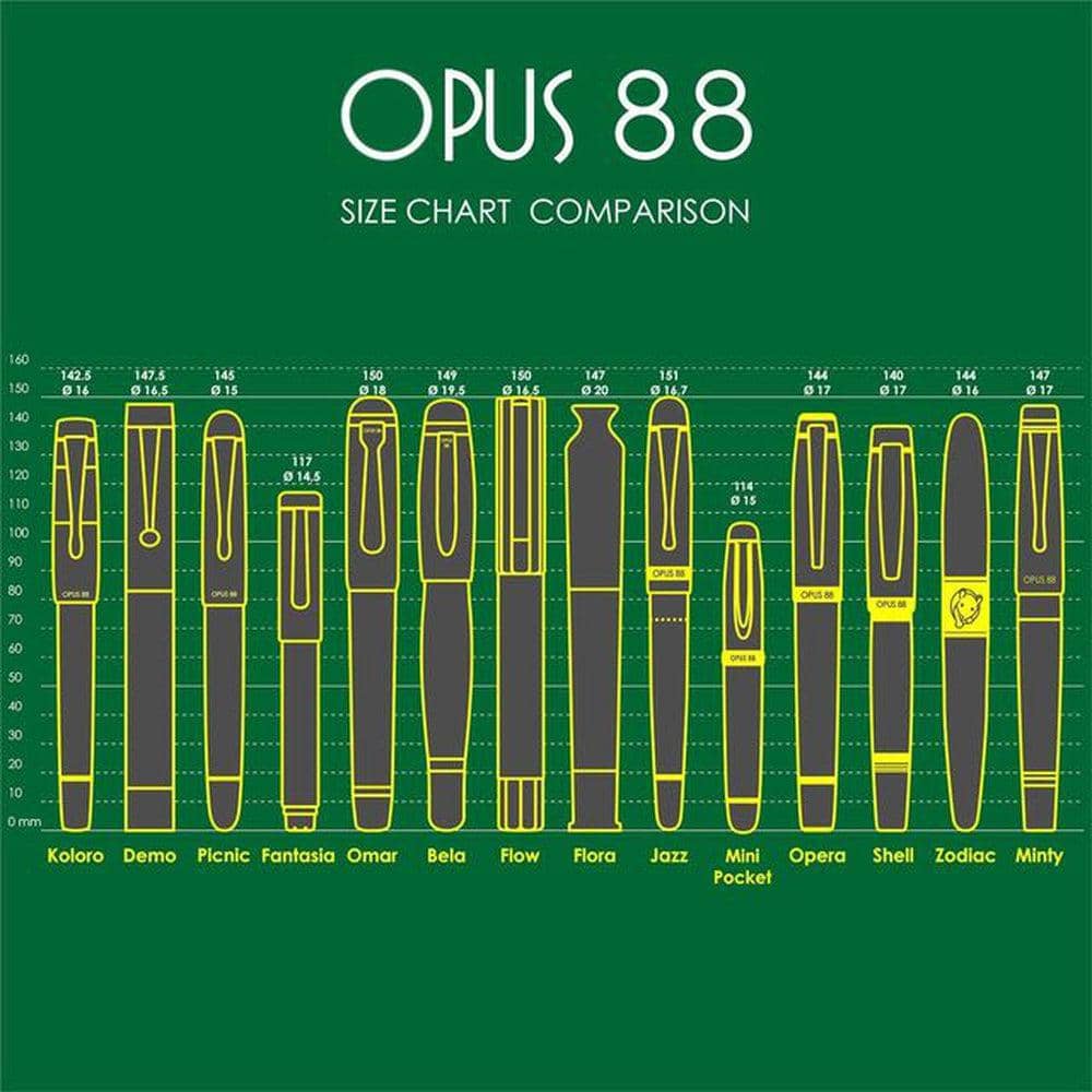 Opus 88 Omar Fountain Pen - Premium Japanese Eyedropper Fountain Pen with Large Ink Capacity - Perfect for Calligraphy, Journaling & Gift Giving