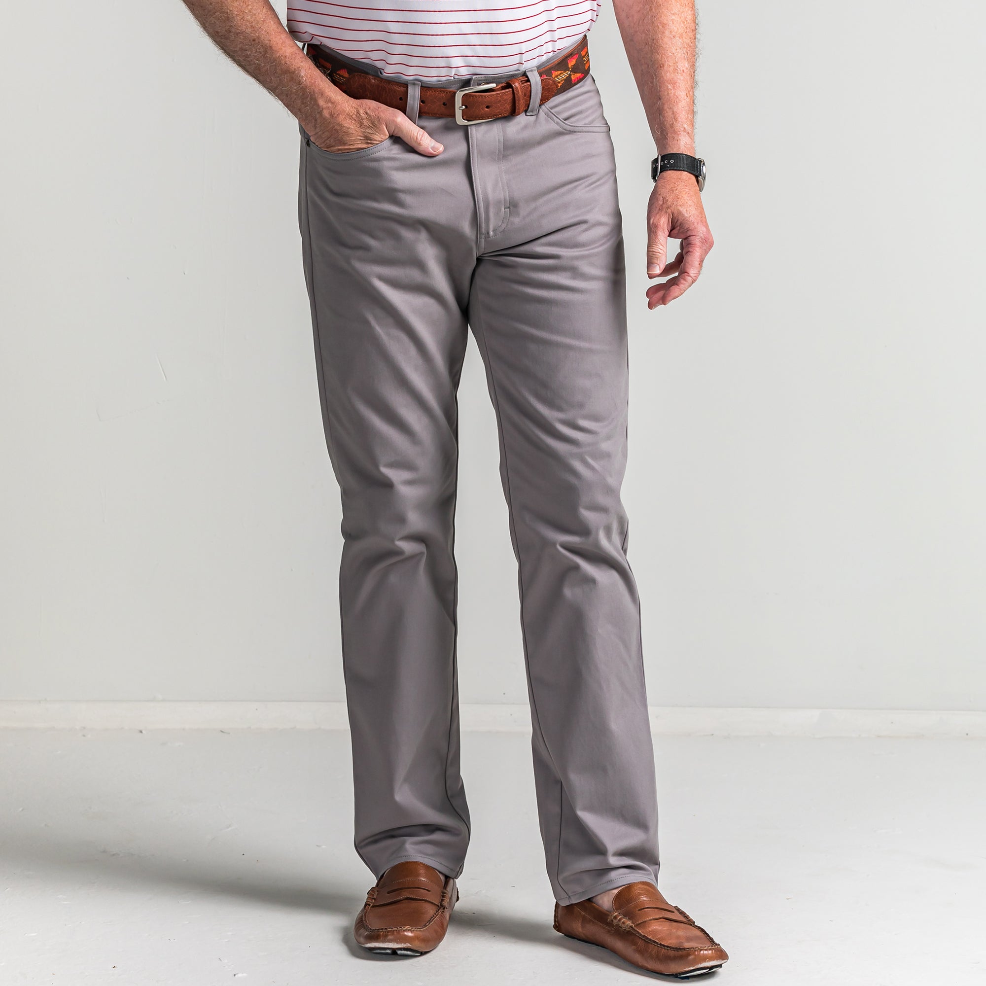 Classic Five Pocket Pants for Men - Steel Grey | Comfortable & Stylish Casual Trousers for Everyday Wear, Work & Outdoor Activities