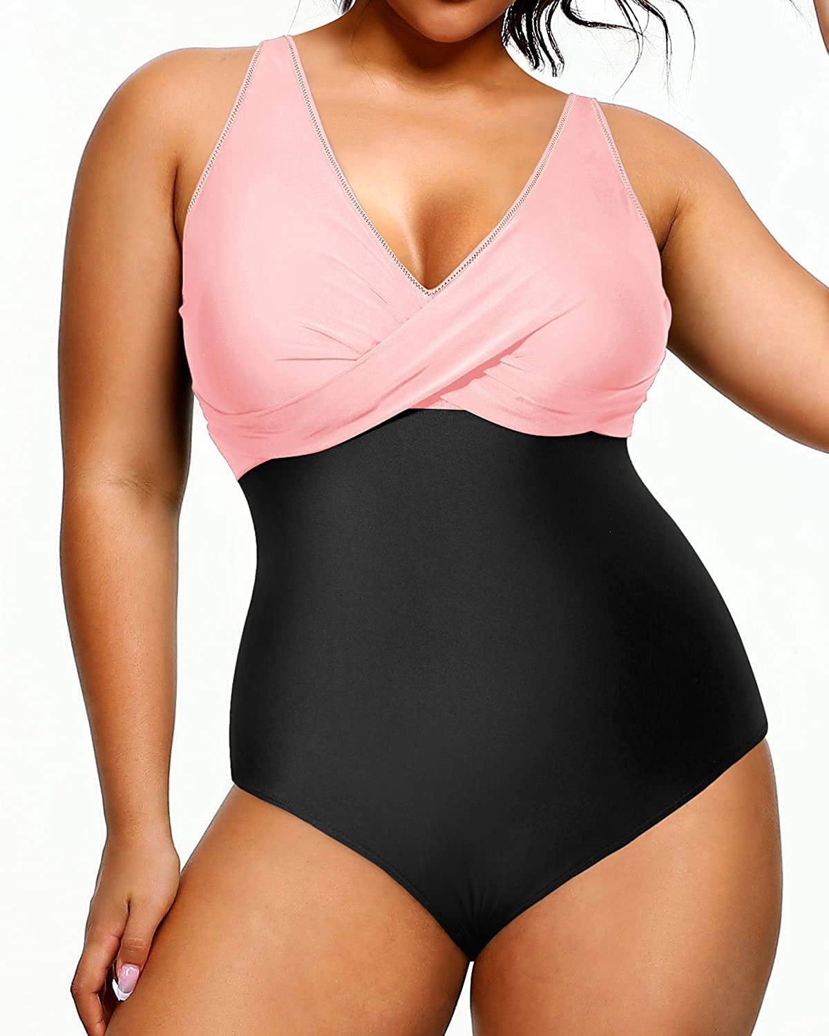 **Yonique Plus Size One Piece Swimsuit for Women - Tummy Control Slimming Bathing Suit - Perfect for Beach, Pool & Vacation**